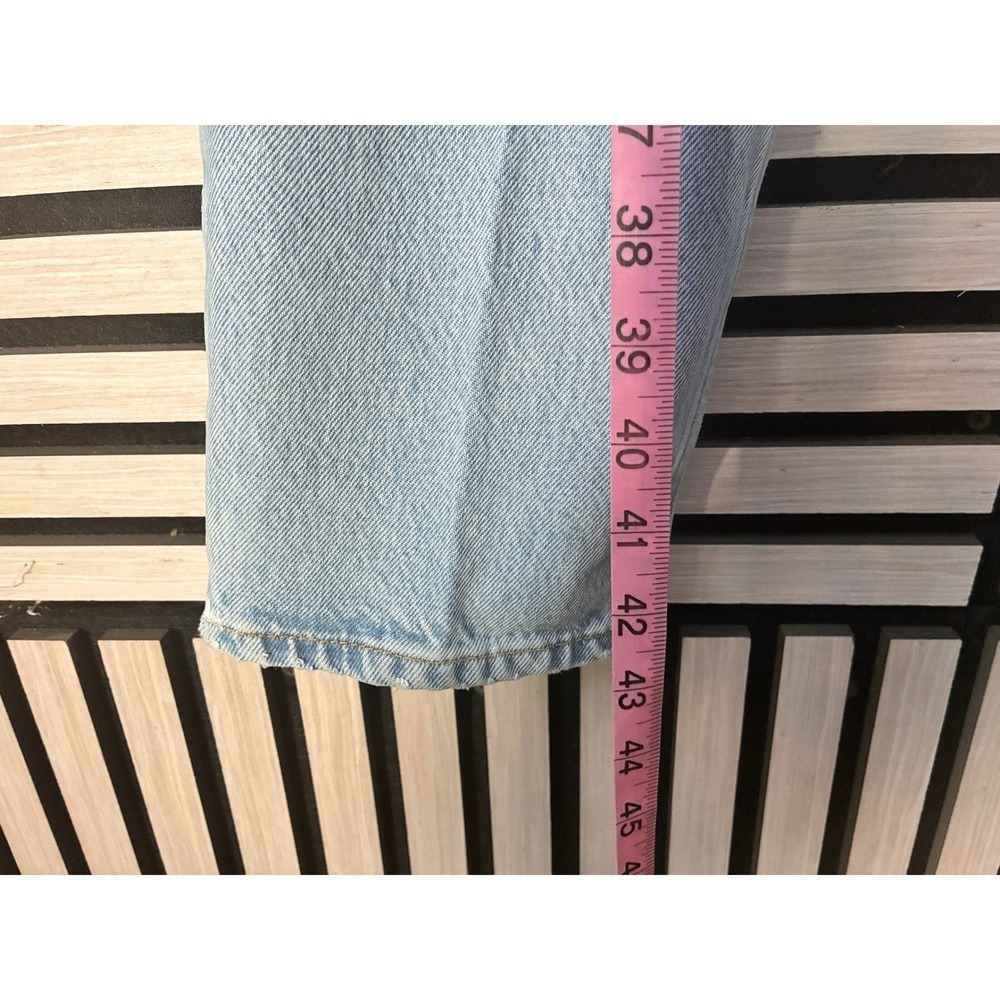 NWT Reformation Cynthia High Rise Straight Long Jeans Light Wash Distressed 24 - Picture 5 of 6
